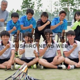 ソフトテニス会長杯　高校の部、釧明輝が男子団体初Ｖ(2020-07-14)_4