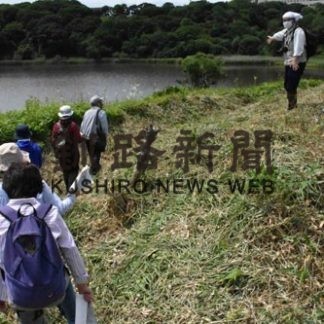 釧路市立博物館が春採湖畔史跡めぐり(2020-07-22)