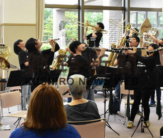 標津中吹奏学部がロビーコンサート(2020-08-16)