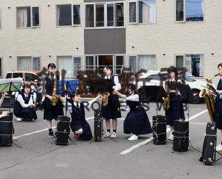 釧路北陽高校吹奏楽局が介護施設で演奏披露(2020-08-06)