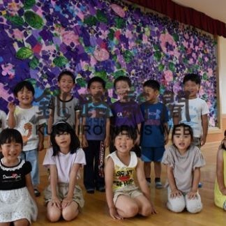 折り紙の巨大壁画が完成(2020-08-11)