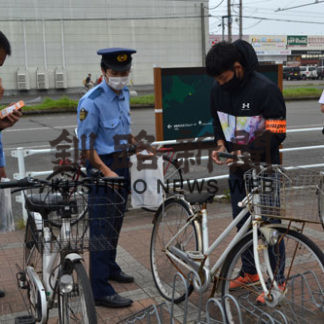 釧路署が自転車盗難被害防止で啓発(2020-09-10)