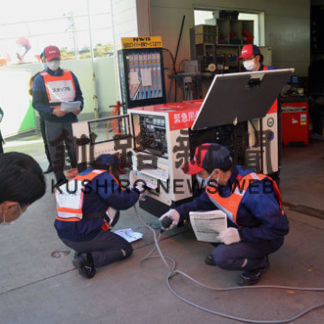 緊急用発電機の稼働方法を確認(2020-10-17)