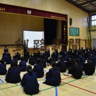 大楽毛中で防災教室(2020-10-24)