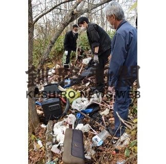 不法投棄ぞろぞろ　釧路市など合同パトロール(2020-10-31)