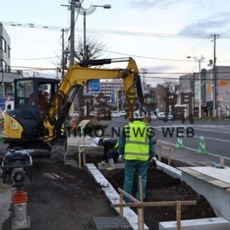 国道４４号の無電柱化進む(2020-11-11)