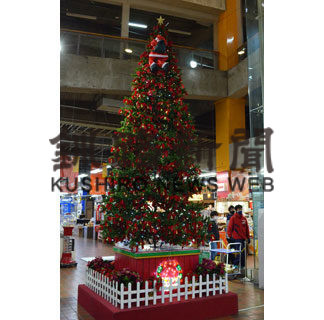 ＬＥＤでクリスマスツリー彩る(2020-12-05)