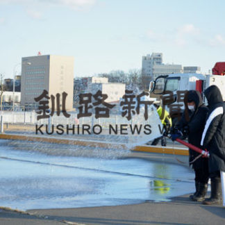 スケートリンク造り着手(2020-12-27)