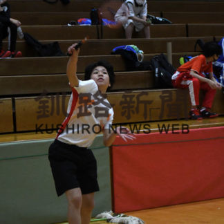 住尾（釧鳥取）男子単Ｖ　バドミントン中学新人戦(2020-12-13)