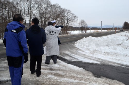 国道240号死亡事故受け現場診断(2021-01-31)