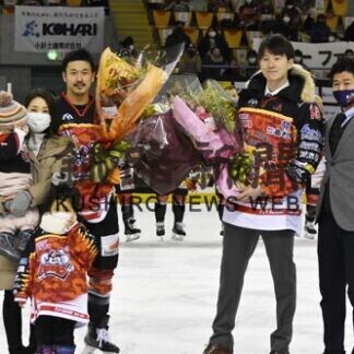 クレインズ引退セレモニー　梁取、重野選手がファンに感謝(2021-02-28)