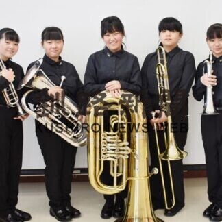 昭和小児童 金管全道へ　審査動画を撮影　菅野さん、五重奏_1(2021-02-18)