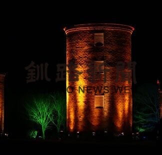 赤レンガサイロ　幻想的(2021-03-24)