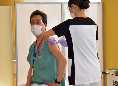 釧路市立病院でワクチン優先接種(2021-03-06)