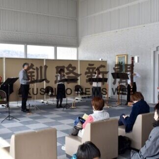 公民館ロビーでリコーダーコンサート(2021-03-18)