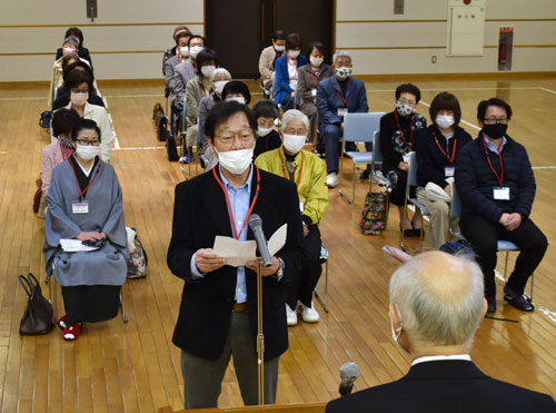 釧路湿原シニア大学で入学式(2021-04-16)