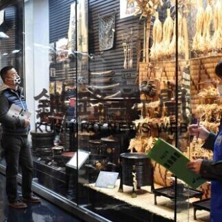 博物館で転入者に釧路の文化解説(2021-04-19)