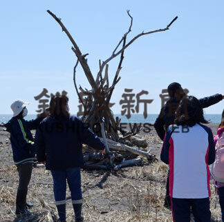 くしろうみぴりかが大楽毛の海岸で清掃活動(2021-04-16)