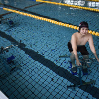 町温水プールにアクアバイク導入　高い運動効果期待(2021-05-18)