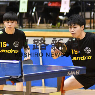 高体連卓球複男子釧江南、女子は釧明輝優勝(2021-05-18)