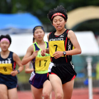 女子３０００㍍　森田（釧北陽２年）健闘１５位(2021-06-19)