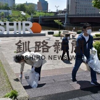 北大通周辺を清掃(2021-06-17)