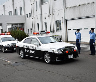 弟子屈署で夏の交通安全運動出動式(2021-07-14)