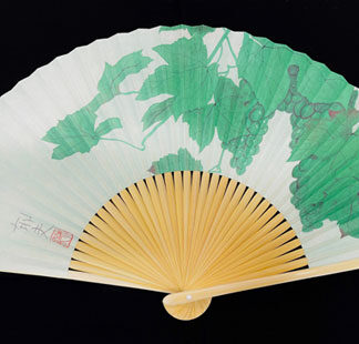 平山さん日本画 20人に香り付き扇子(2021-07-16)
