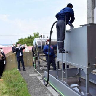 釧根地方石油業協同組合根室支部と市が災害時想定し、初の燃料供給訓練(2021-08-14)