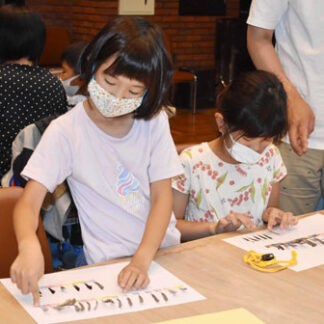 博物館で鳥の羽の仕組み学び、標本作り(2021-08-10)