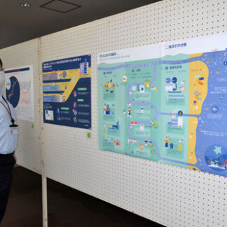 海事記念館でマイクロプラスチック汚染問題テーマのパネル展(2021-09-05)