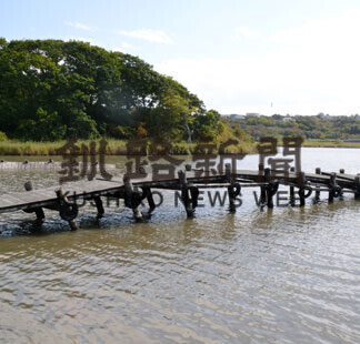 春採湖の桟橋、来月撤去(2021-09-24)