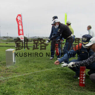 男性は菊地さん女性は中下さんＶ　防火パークゴルフ大会(2021-09-22)