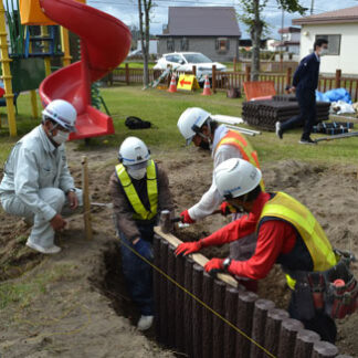 公園の砂場整備、市橋建設が地域貢献(2021-09-23)