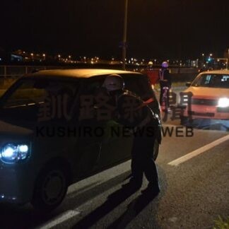 国道44号で大型検問(2021-10-31)