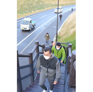 新役場と高台道路の避難ルート確認、浜中で訓練(2021-10-24)