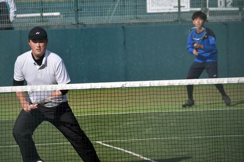 体育祭高校ソフトテニス 男子は宗澤・橋本組V (2021-10-26)