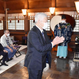 領土の早期返還願う　元島民ら色丹神社例祭(2021-10-19)