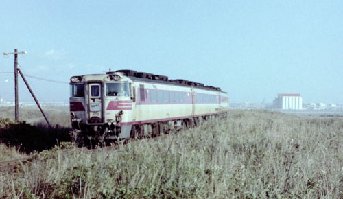 新富士～大楽毛を走る82系特急「おおぞら6号」（1979年10月21日　新富士～大楽毛）