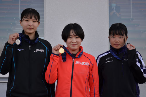 前田選手(女子マススタート)初優勝 スピード全日本ジュニア(2021-12-14)