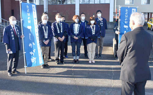 キャラバン隊温泉PR 釧根各漁協にお見舞い(2021-12-10)