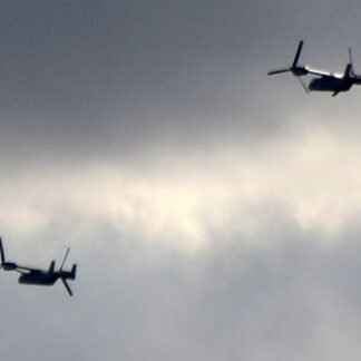 矢臼別にオスプレイ初飛来(2021-12-07)