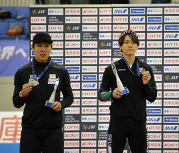 男子500 森重V、新濱2位 スピード北京五輪日本代表選考会(2021-12-30)