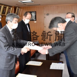 釧商建設部会が市に公共事業確保と発注で要望書(2022-03-03)