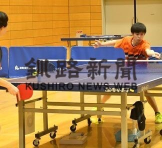 竹花（男子釧江南）、瀬尾（女子釧明輝）Ｖ 卓球国体地区予選(2022-05-03)