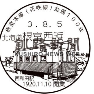 小型印で巡る釧根の鉄道　㉕西和田駅　(2022-05-13)
