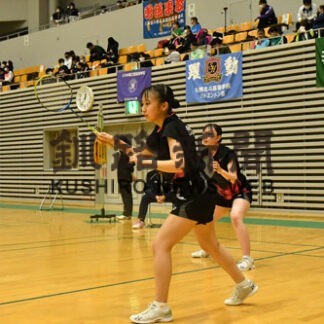 瀧ケ平・高砂組（武修館）８強　全道高体連バドミントン_1(2022-06-24)