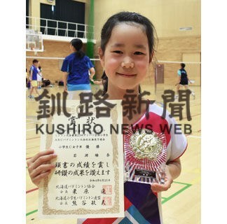 岩淵選手(湖畔小)バド全国へ　「１勝を目指す」(2022-07-04)
