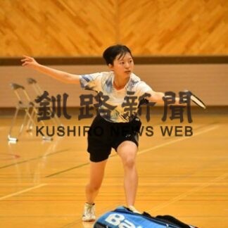 對木（白糠高２年）西内（標茶高２年）制す　バドミントン釧根地区予選(2022-08-07)