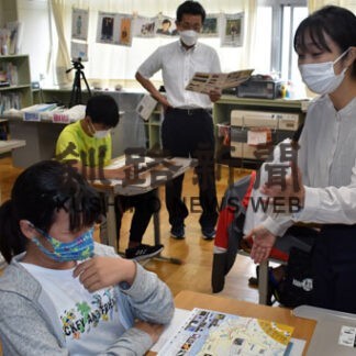 町の情報発信方法学ぶ　昆布森小で出前授業(2022-08-26)